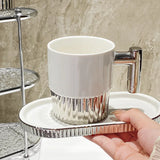 Triogift  -  Lovers Mouthwash Toothbrush Cup Drink Water Coffee Mug Ceramic Cup Bathroom Storage Rack Tray Hotel Home Wash Toothbrush Cups