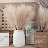 Triogift  49CM 1PC Fluffy Pampas Grass Boho Decor Flower Fake Plant Reed Simulated Wedding Party Christmas Home Decor Artificial Flower