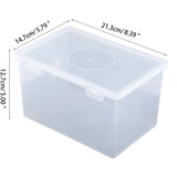 Triogift  Mask Storage Box Plastic Transparent Storage Container Keep Tidy Organizer