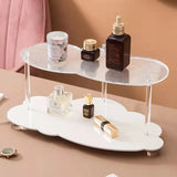 Triogift  -  Ins Cloud Acrylic Rack Desktop 2-layer Placed Aromatherapy Cup Cosmetics Perfume Display Rack Storage Rack Desktop Organizer