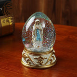 Triogift Lutheran Crystal Ball Ornaments Religious Desk Room Decoration Gifts Resin Crafts Home Decoration Accessories Feng Shui Lucky