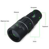 Triogift 16X52 Dual Focus Monocular Telescope Mini Magnification Binoculars 66M/8000M HD Optic Len Telescope for Hunting Camping