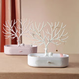 Triogift  New Upgraded Deer Jewelry Storage Rack Drawer Design Tree Antler Shape Earrings Necklace Ring Jewelry Display Stand Tray Cases