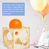 Triogift 30cm Wood Balloon Sizer Cube Box Balloons Measuring box For Birthday Party Baloons Arch garland Wedding Decoration ballon tool