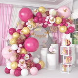 Triogift Rose Gold Pink Balloon Garland Arch Kit Wedding Birthday Party Decor Baby Shower Girl Birthday Balloon Decoration Latex ballons