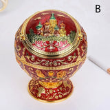 Triogift Multifunctional Creative Cigarette Cask European Ashtray Living Room Metal Living Room KTV Office Home Cover