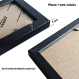 Triogift 18Pcs/Set Photo Frames Black White Picture Frame For Picture Wall Hanging With Plexiglass Classic Mdf Group Frame Photo Decor