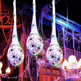 Triogift  Halloween Spider Eggs Light Up Spider Hangings Egg Sacs Hanging Light Decorations Web Halloween Decorations For Haunted House