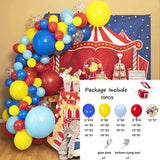 Triogift Circus Party Balloon Arch Kit Garland Red Blue Yellow Balloons Carnival Birthday Decorations Rainbow Confetti Ballon Baby Shower