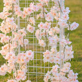 Triogift  180Cm Artificial Flowers Sakura Vine Wedding Supplies Outdoor Garden Rose Arch Home Decor Wall Hanging Fake Flower Decoration