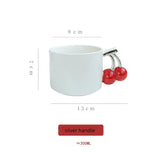 Triogift  -  Three-dimensional Hand-painted Cherry Ceramic Cup Korean-style Ins Creative Mug Household Phnom Penh Light Luxury Water Cup