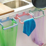 Triogift Trash Rack Storage Garbage Bag Holder Cupboard Door Back Kitchen Garbage Rubbish Bag Cabinet Hanging Trash Rack Kitchen Orgnizer