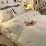 Triogift Minimalist Series Bedding Set, 1 Duvet Cover, 1 Flat Sheet, 2 Pillowcases, Ultimate Comfort and Style!