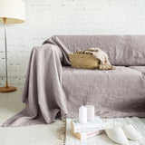 Triogift 100% Linen Sofa Cover ,Premium Quality Sofa Slipcover, Soft Couch Chair Cover for Living Room Bedroom LOVESEAT Home Textile