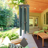 Triogift Wind Chimes Outdoor Large Deep Tone Macrame 44 Inches Sympathy Wind Chimes Tuned Soothing Melody Room Decoration Home Chime