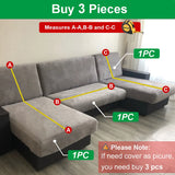 Triogift Sofa Cover for Living Room Thick Elastic Jacquard Cover for Sofa Couch Armchair 1/2/3/4 Seater L Shaped Corner Sofa Cover