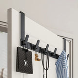 Triogift  Hooks Over The Door Bathroom Organizer Rack Durable Hanging Row Hook Holder Clothes Coat Hat Towels Hanger Storage 5/6/7 Hooks