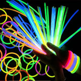 Triogift  5/20pcs Glow Sticks Fluorescence Light Disposable Glowing Necklace Props for Wedding Celebrations Outings Camping Birthday Decor