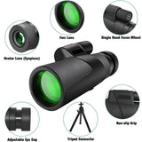 Triogift  12X50 HD Monocular Telescope Hunting Handheld With Tripod Phone Clip For Tourism Sightseeing Concerts Fishing Sailing