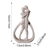 Triogift Modern Couple Embrace Statue