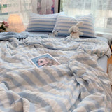 Triogift Summer Cool Quilt Comforter Korean Princess Style Solid Color Bubble  Seersucker  Newstyle Duvets Thin Blanket 봄이불