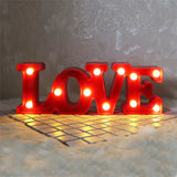 Triogift  Romantic Valentine's Proposal 3D LOVE LED Letter Sign Night Light Marquee Table Lamp Lanterns Nightlights for Christmas Wedding