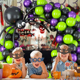 Triogift Halloween Balloon Arch Garland Kit with Big Spider DIY Balloons & Eye Balloons for Halloween Party Home Garden Outdoor Decor