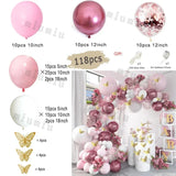 Triogift Tender Pink Gold Balloon Garland Arch Kit Wedding Birthday Party Decoration Adult Kids Baby Shower Decor Ballon Wedding Supplies