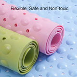 Triogift Healthy Non-toxic Large Bath Mat Safety Non-slip Suction Cup Bathroom Shower Mat Foot Massage Bath Rug Eco-Friendly Bath Mats