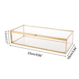 Triogift  E56C Decorative Box Accent Trinket for CASE Clear Table Top Glass Lid Jewelry Display Beautiful photos Organizer Home Decorat