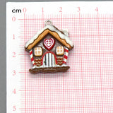 Triogift 10pcs Christmas Snow House Resin Charms Kawaii Cartoon Pendant For Earring DIY Jewelry Make