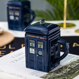 Triogift  -  1pc 450ml Creative Police Box Mug Funny Ceramic Coffee Tea Cup with Gift Box Milk Drinks Breakfast Cup Birthday Gift Kitchenware