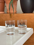 Triogift  -  Korean Transparent Glass with Letter Retro Coffee Cup Couple Dessert Milk Tea Cup Water Glass Cute Coffee Mugs