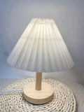 Triogift  Nordic Pleated Table Lamp 1 DIY Foldable 5V USB 220V Art Atmosphere Bedroom Bedside Night Light Home Decorate