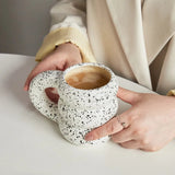 Triogift  -  Creative Water Cup Ceramic Mug Nordic Coffee Cups with Big Handrip Colored Ceramics Big Juice Mugs