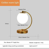 Triogift Gold Modern Desk Lamp