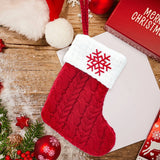 Triogift Christmas Socks Knitting Snowflake Letter Stocking Christmas Decoration For Home 2024 Xmas Tree Ornament Gift Navidad Natal 2024