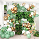 Triogift Green Balloon Garland Arch Kit Jungle Safari Birthday Party Decor Kids Boy Baby Shower Balloons Wedding Birthday Party Supplies