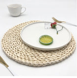 Triogift Eco-Friendly Woven Corn Husk Table Placemats  Kitchen Utensils Durable Mats And Pads Heat-Resistant Coasters Kitchen Accessories