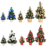 Triogift  Table Mini Christmas Tree Decorations Children Home Bedroom Party 15/20/30cm Artificial Christmas Tree New Year Navidad Gift