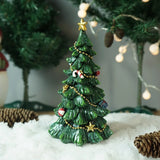 Triogift  Mini Christmas Tree Decoration Home Room Resin Crafts Decoration Creative Christmas Gifts