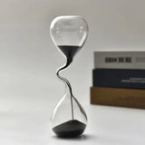 Triogift 3D Creative Irregular Hourglass Timer Home Decoration Glass Sand Time Hourglass Ornaments Household Items Yellow Sand Timer