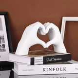 Triogift 1pc Gesture Decoration, Heart Finger Statue Modern Art Sculpture Personalized Home Decor