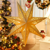 Triogift  Hollow Star Hanging Pendants Christmas Decoration 2024 for Home Navidad Natal Noel Gifts Christmas Ornaments New Year 2025