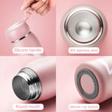 Triogift  -  1pc 320ml Rabbit Cute Insulating Bottle Portable Home Female Office Water Cup Stainless Steel Insulated Coffee Cup Vacuum Bottle