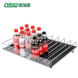 Triogift Refrigerator Basket Drink Beer Cola Can Soda Storage Rack Beverage Cooler Gravity Feed Shelf Mini-Roller Plastic Roller Shelves