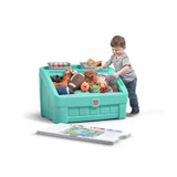 Triogift 2-In-1 Toddler Toy Storage Box Plastic Durable with Lid Bedroom Playroom