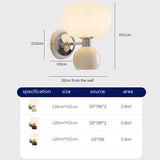 Triogift Modern LED Wall Lamps Cream Breeze Pumpkin Sconces G9 Bulb For Bedroom Bedsides Study Living Room Hallway Dining Room Lighting