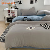 Triogift Skin Friendly Fabric Bedding Sets, Single, Double Bed, Hotel Quality, Duvet Cover Set, Pillowcase, Quilt