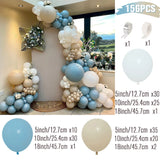 Triogift Blue Gold Balloon Garland Arch Kit Birthday Party Decor Foil Latex Ballon Wedding Birthday Party Baby Shower Kids Baloon